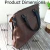 Leather Messenger Bag Men Brown Tote Laptop Compartment